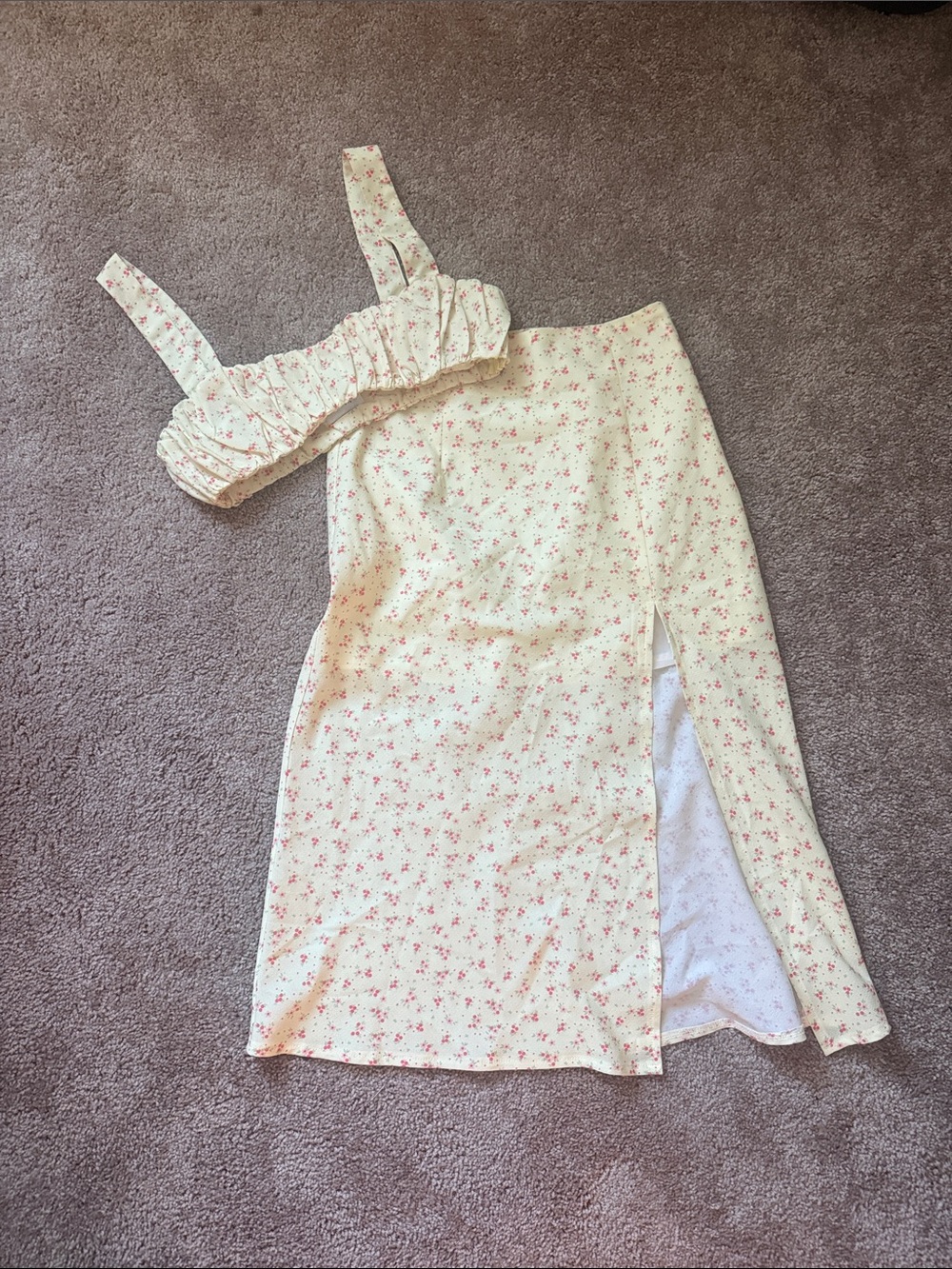 Princess Polly Cream Midi Skirt set